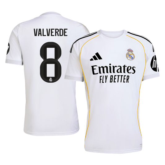 VALVERDE #8 Real Madrid Maillot Domicile 2025/26 Blanc - Super
