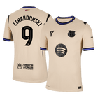 LEWANDOWSKI #9 Maillot Extérieur Barcelone 2025/26 Jaune Joueur - UCL