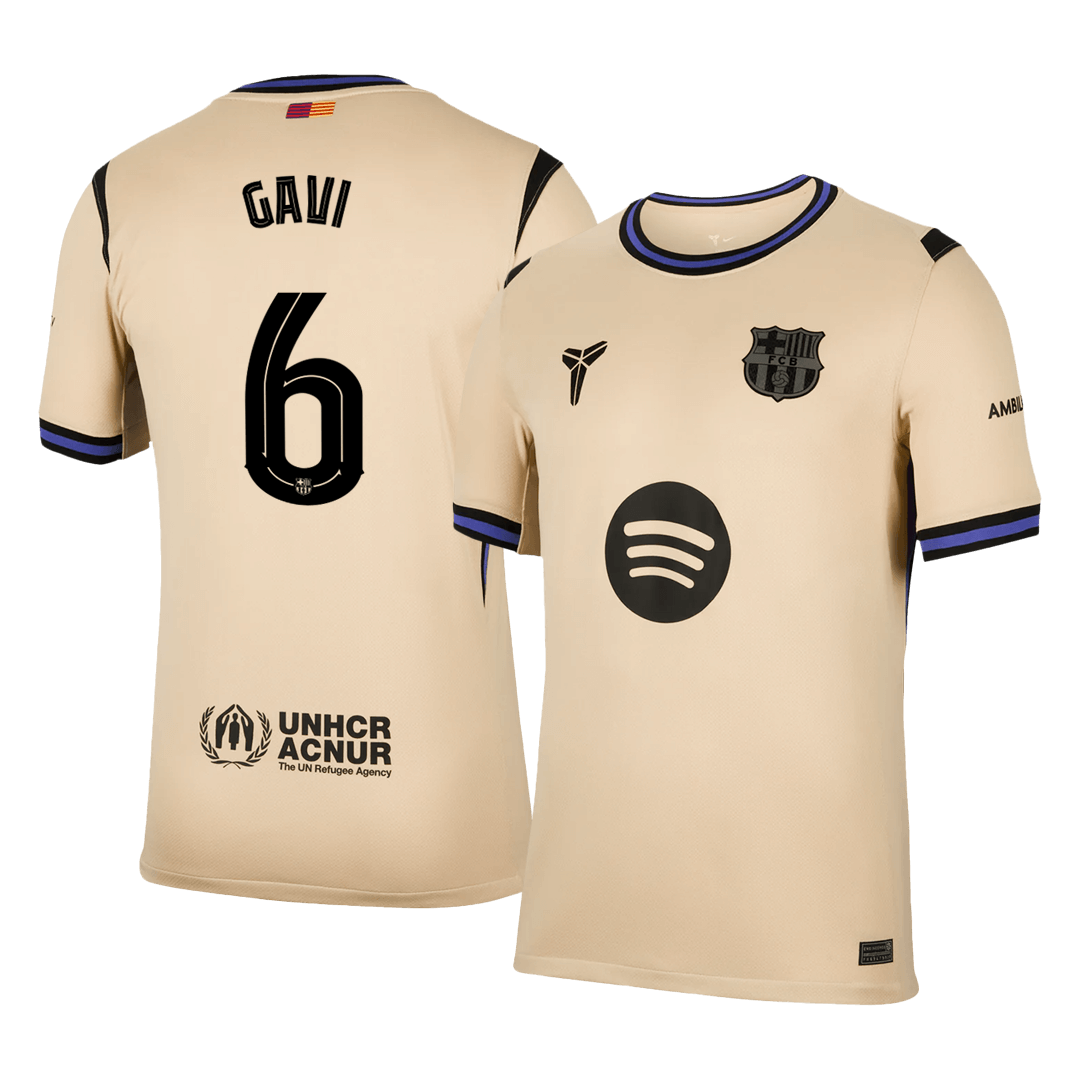 GAVI #6 Barcelone Extérieur Maillot 2025/26 Jaune - UCL