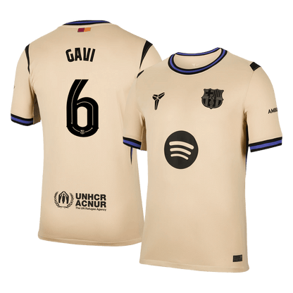 GAVI #6 Barcelone Extérieur Maillot 2025/26 Jaune - UCL