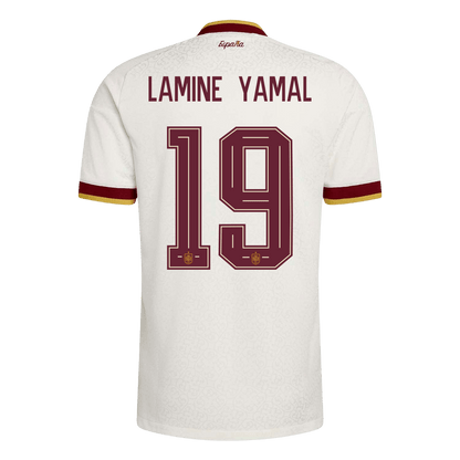 LAMINE YAMAL #19 Espagne Maillot Extérieur - Coupe du Monde 2026 Blanc Joueur