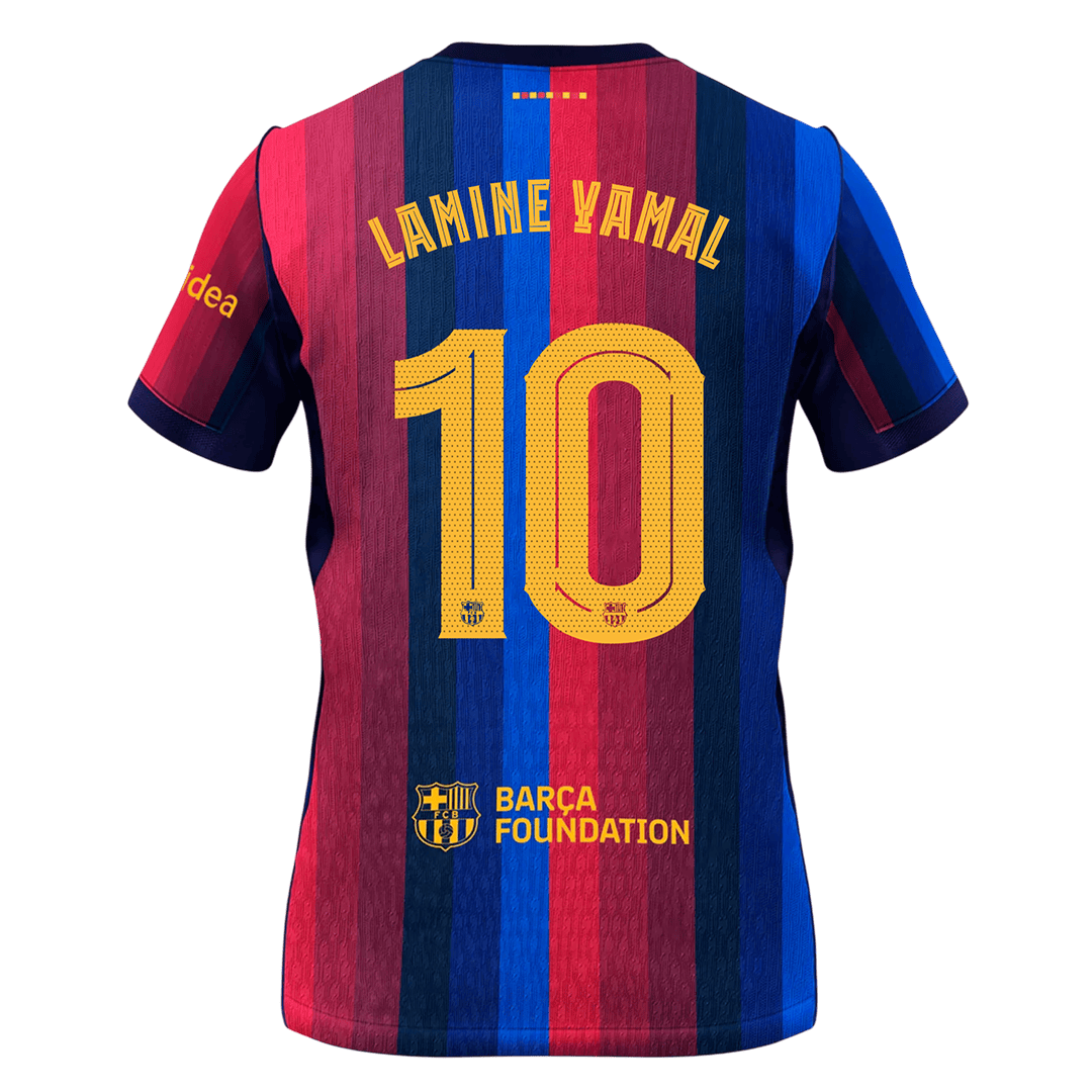 LAMINE YAMAL #10 Barcelone Domicile Maillot 2026/27 Bleu&Grenat