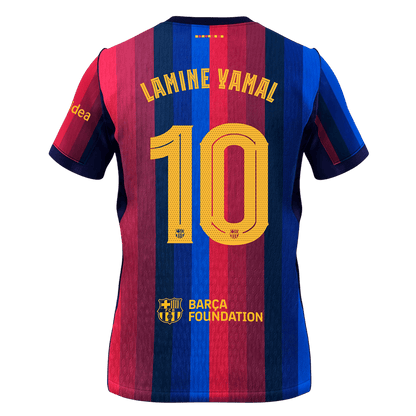 LAMINE YAMAL #10 Barcelone Domicile Maillot 2026/27 Bleu&Grenat