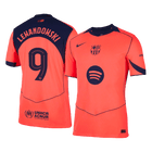 LEWANDOWSKI #9 Barcelone Troisième Maillot 2025/26 Orange Joueur - UCL