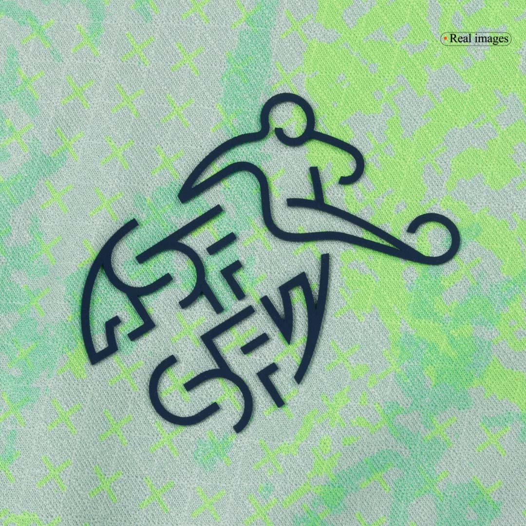 Maillot Extérieur AKANJI #5 Suisse - Coupe du Monde 2026 Vert Joueur