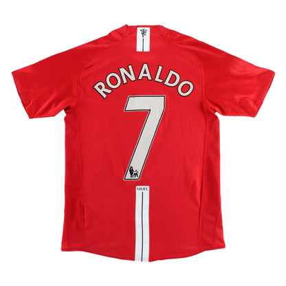 Maillot Rétro Domicile Manchester United 2007/08 Rouge