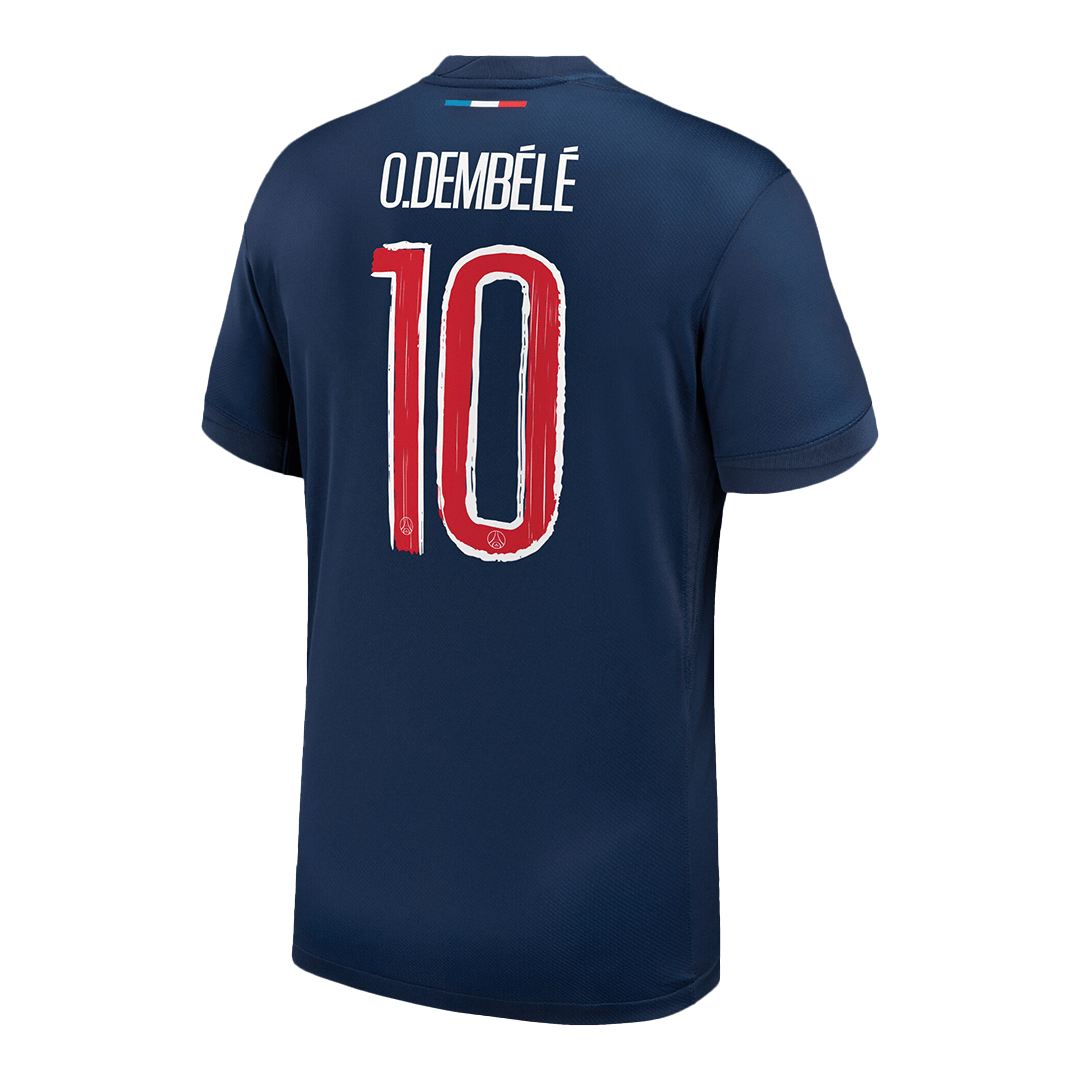 O.DEMBÉLÉ #10 PSG Domicile Maillot 2024/25 Bleu marine - UCL