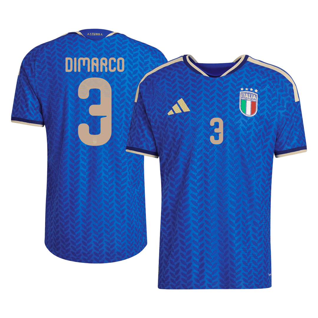 Maillot Domicile Italie #3 DIMARCO - Joueur Coupe du Monde 2026 Bleu