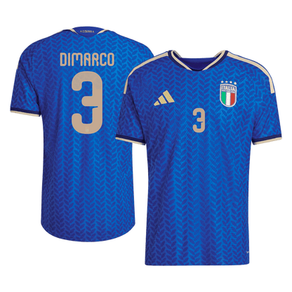 Maillot Domicile Italie #3 DIMARCO - Joueur Coupe du Monde 2026 Bleu