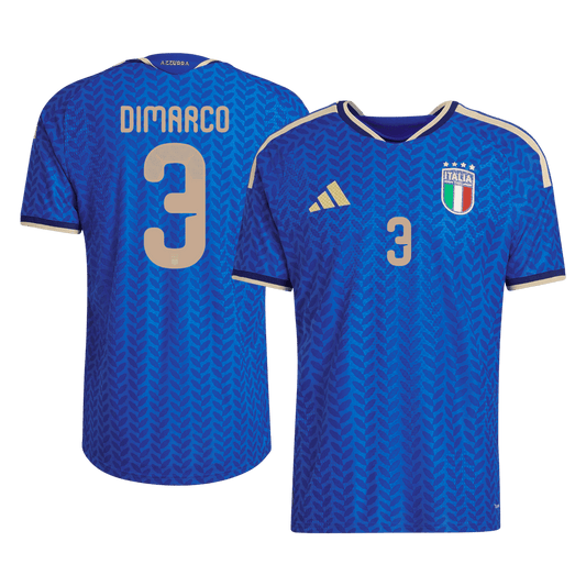 Maillot Domicile Italie #3 DIMARCO - Joueur Coupe du Monde 2026 Bleu