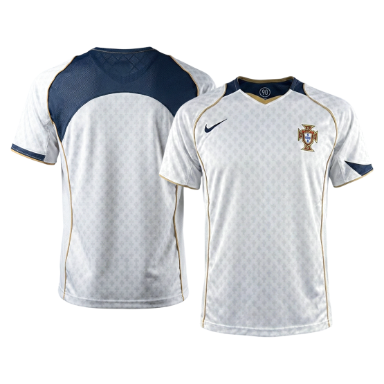 Maillot Rétro Portugal Extérieur 2004 Blanc