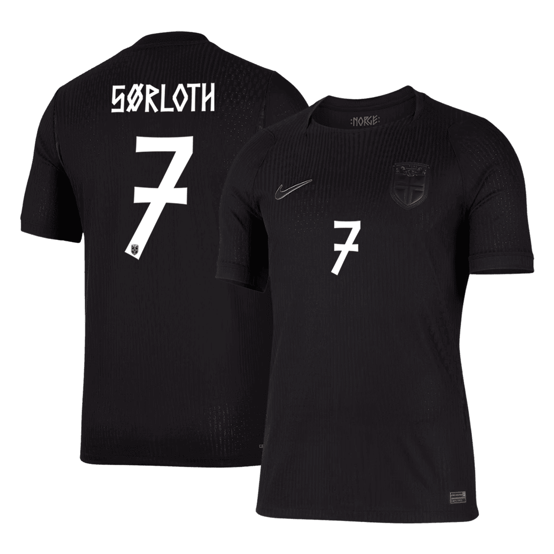SØRLOTH #7 Norway Away Shirt - World Cup 2026 Black Player