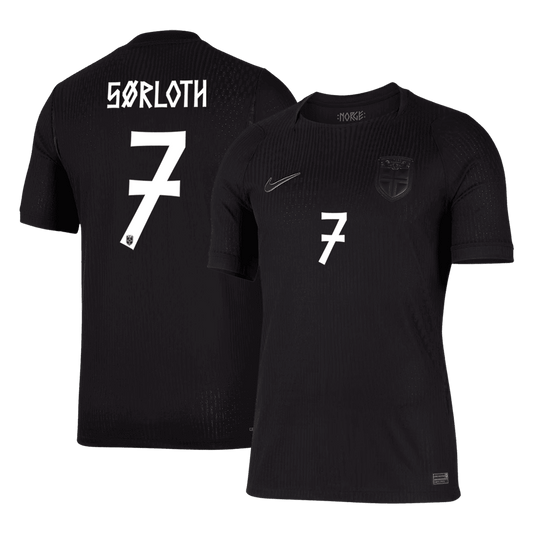 SØRLOTH #7 Norway Away Shirt - World Cup 2026 Black Player