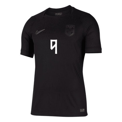BRAUT HAALAND #9 Norvège Maillot Extérieur - Coupe du Monde 2026 Noir Joueur