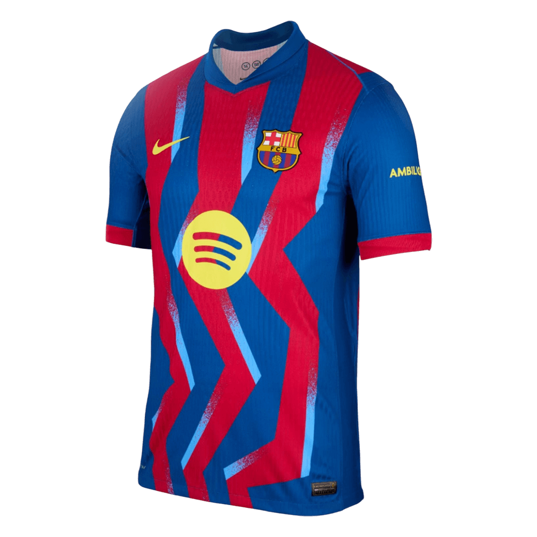 Maillot Extérieur Barcelone 2025/26 Rouge&Bleu Joueur