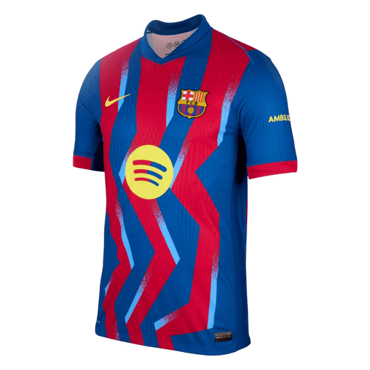 Maillot Extérieur Barcelone 2025/26 Rouge&Bleu Joueur