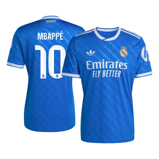 MBAPPÉ #10 Real Madrid Troisième Maillot 2025/26 Bleu