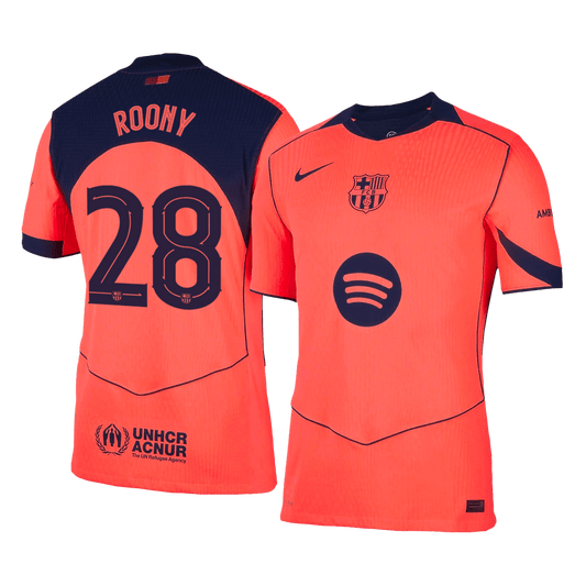 ROONY #28 Barcelone Troisième Maillot 2025/26 Orange Joueur