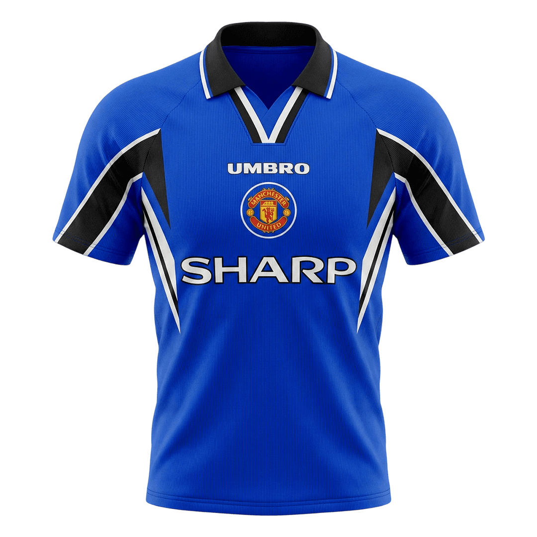 Maillot rétro domicile Manchester United 1996/97 bleu
