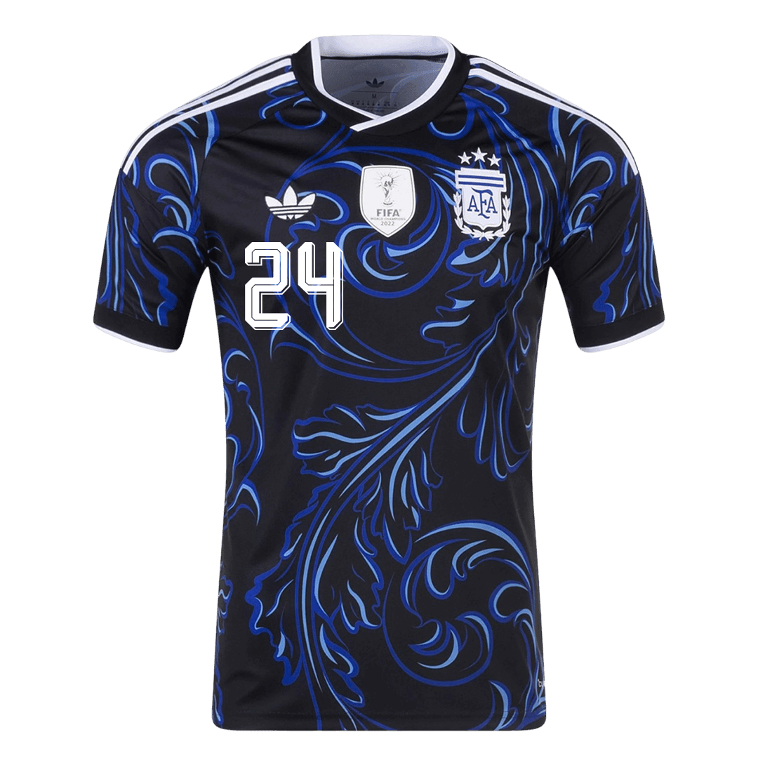 E. FERNANDEZ #24 Argentine Maillot Extérieur - Coupe du Monde 2026 Noir