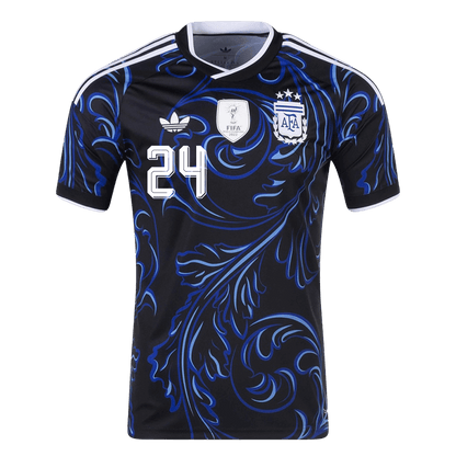 E. FERNANDEZ #24 Argentine Maillot Extérieur - Coupe du Monde 2026 Noir