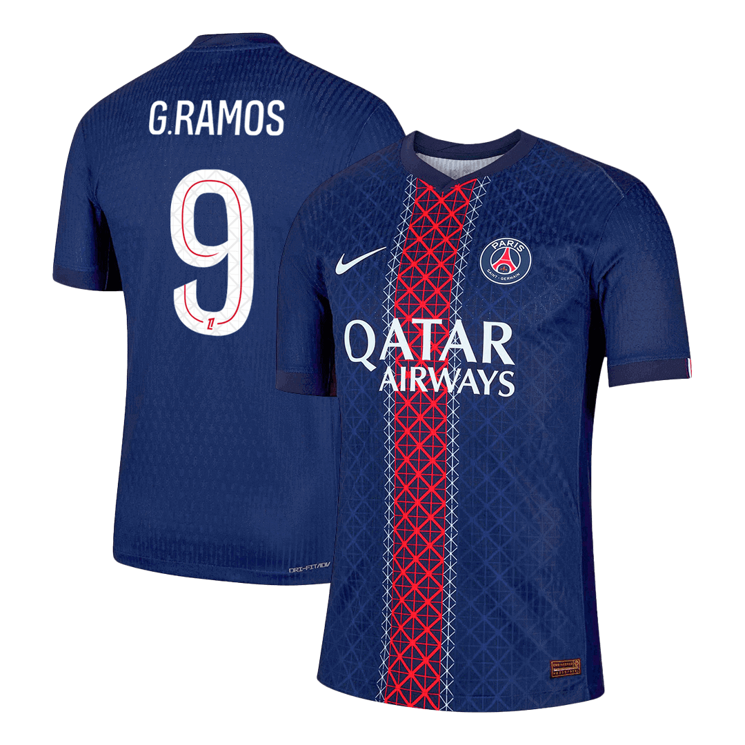 G.RAMOS #9 PSG Domicile Maillot 2025/26 Bleu marine Joueur