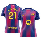F.DE JONG #21 Barcelona Domicile Maillot 2025/26 Rouge&Bleu - Super