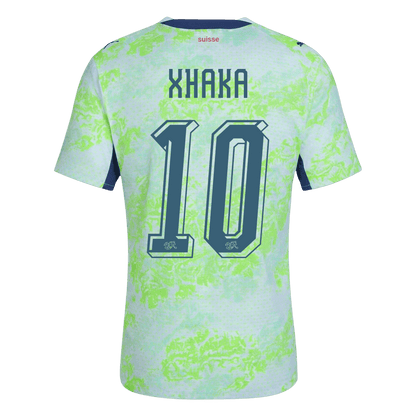 XHAKA #10 Maillot Suisse Extérieur - Coupe du Monde 2026 Vert Joueur