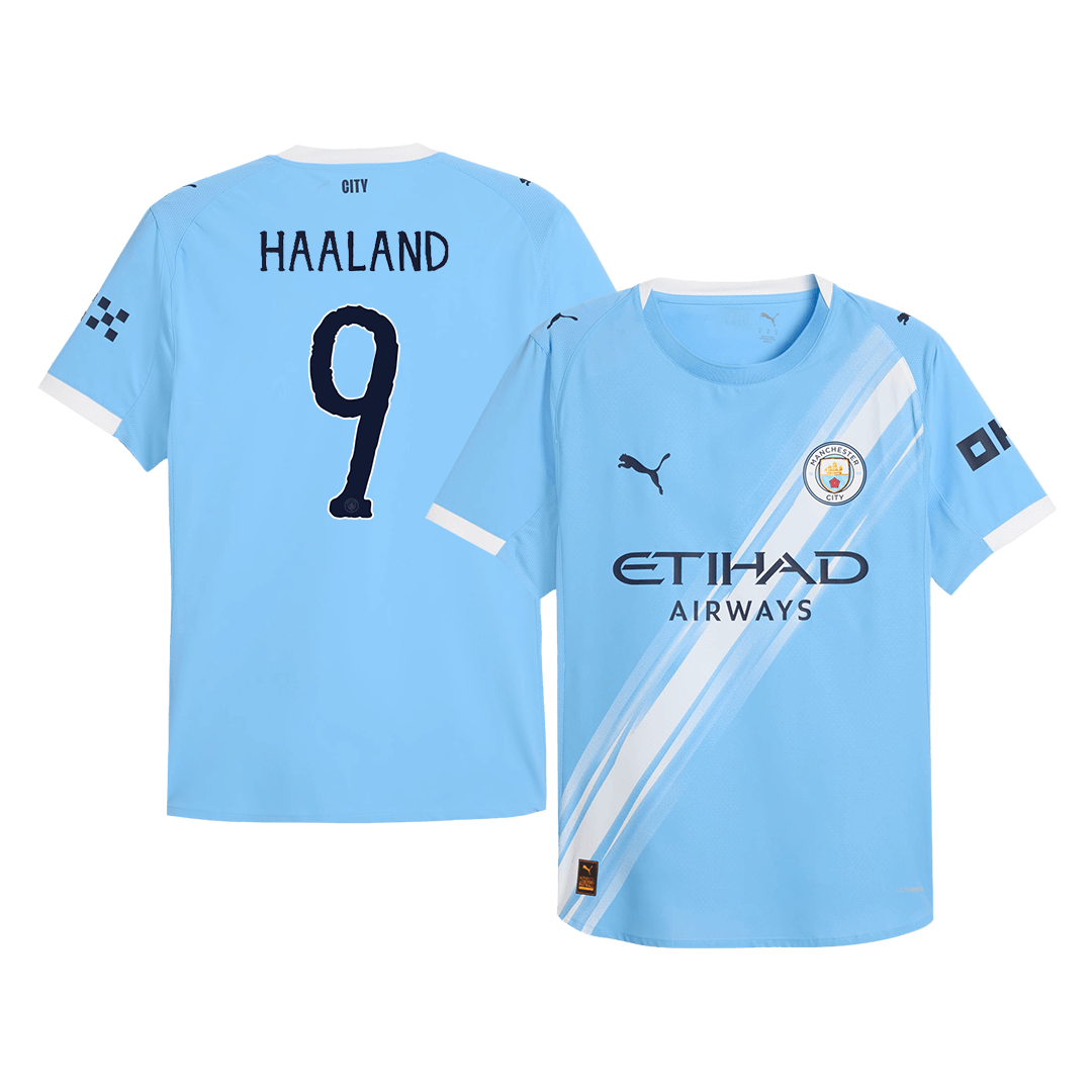 HAALAND #9 Manchester City Domicile Maillot - Coupe du Monde 2025/26 Bleu Joueur - Club World Cup