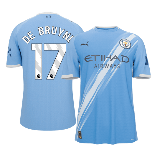 DE BRUYNE #17 Manchester City Domicile Maillot 2025/26 Bleu - Superbe