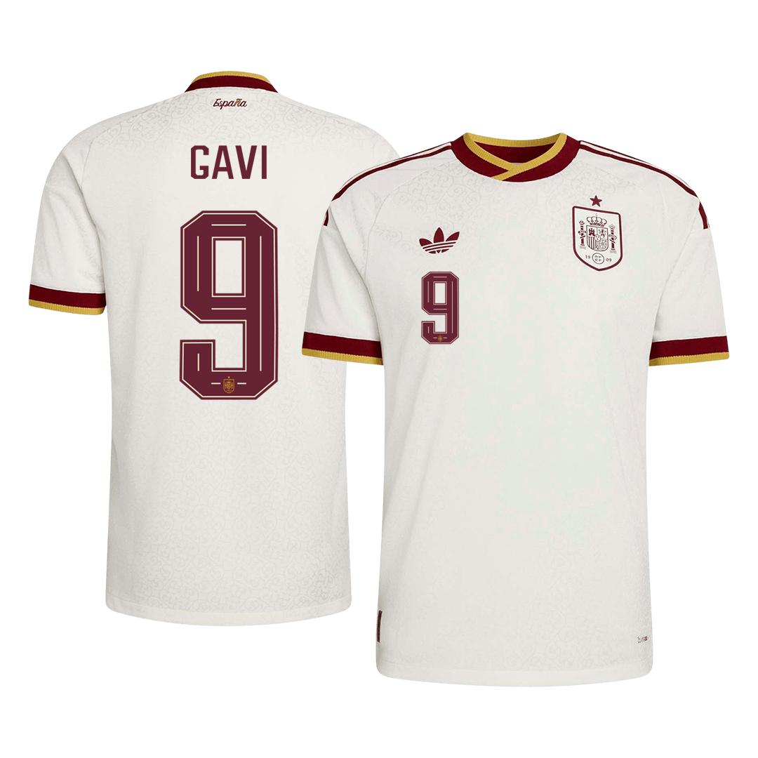 Maillot extérieur joueur GAVI #9 Espagne - Coupe du Monde 2026 Blanc