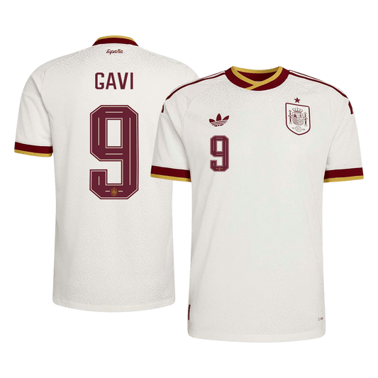 Maillot extérieur joueur GAVI #9 Espagne - Coupe du Monde 2026 Blanc