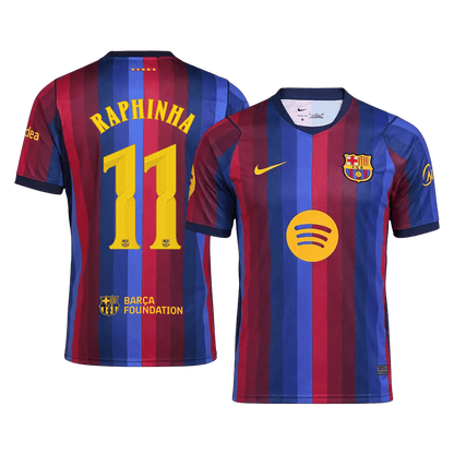 رافينيا #11 برشلونة القميص الأساسي 2026/27 أزرق وعنابي - دوري أبطال أوروبا