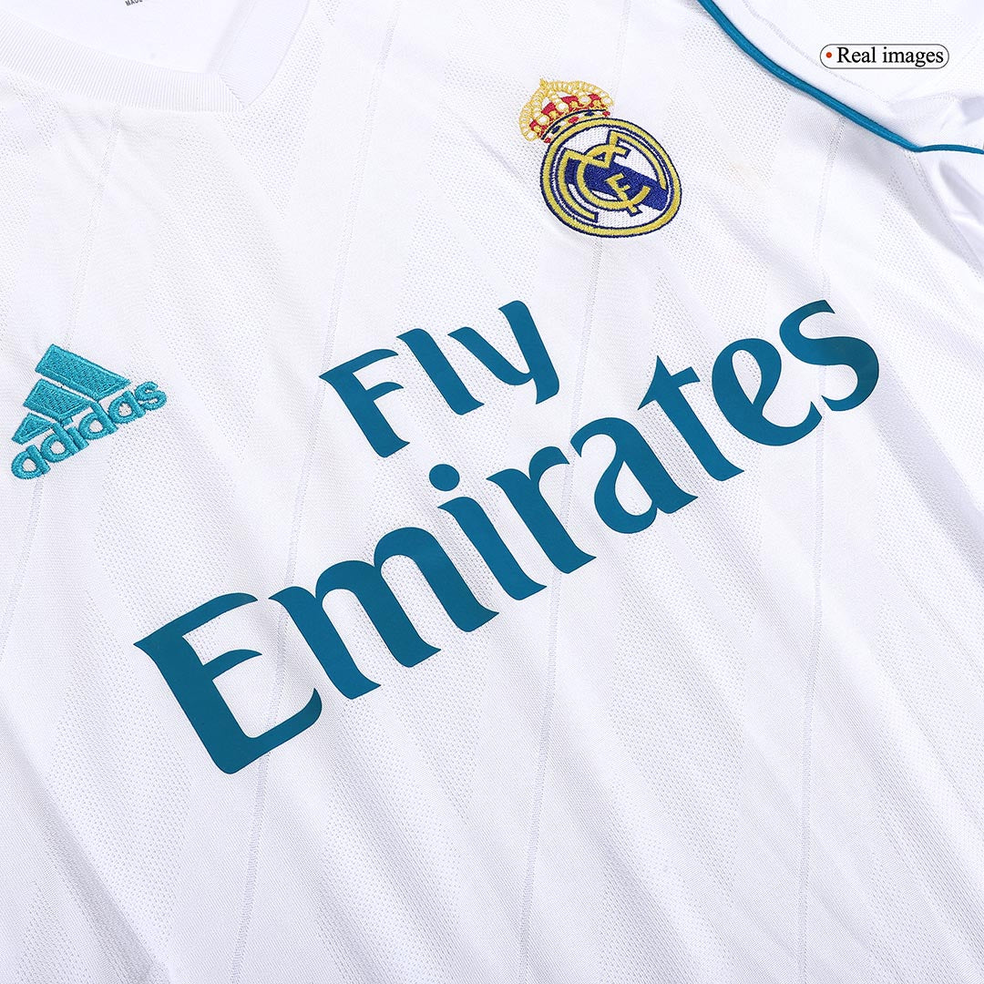Maillot domicile rétro Real Madrid 2017/18 blanc SERGIO RAMOS #4
