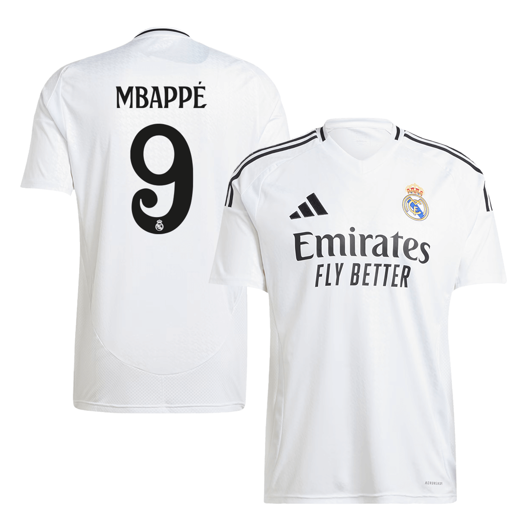 MBAPPÉ #9 Real Madrid Maillot Domicile 2024/25 Blanc