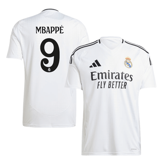 MBAPPÉ #9 Real Madrid Maillot Domicile 2024/25 Blanc