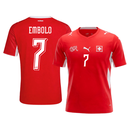 EMBOLO #7 Switzerland Home Jersey - 2026 World Cup Red