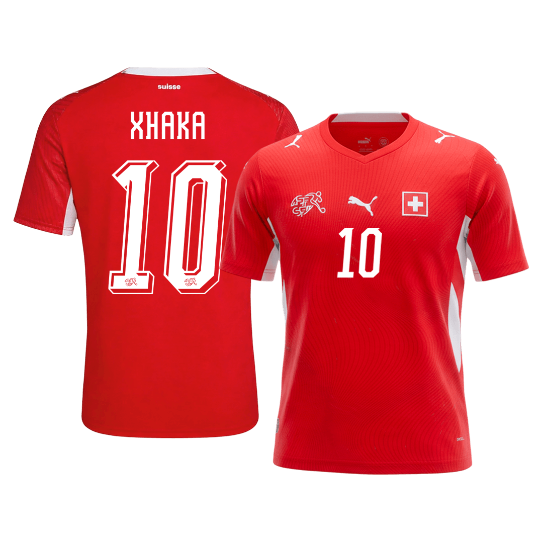 XHAKA #10 Switzerland Home Shirt - World Cup 2026 Red