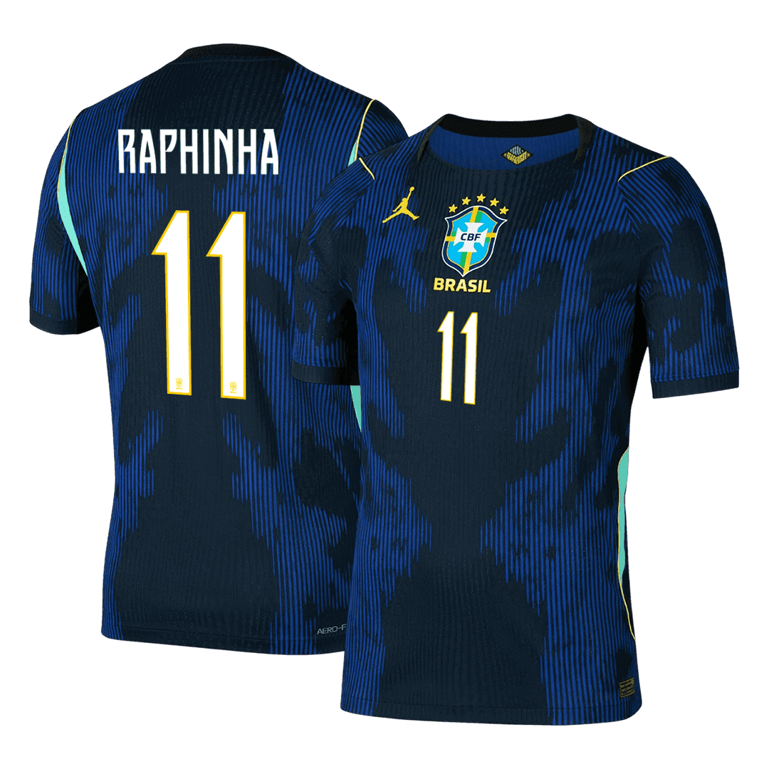 Maillot RAPHINHA #11 Brésil Extérieur - Coupe du Monde 2026 Marine Joueur