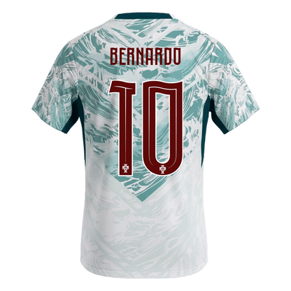 Maillot extérieur Portugal BERNARDO #10 - Coupe du Monde 2026 Blanc&Vert