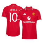 CUNHA #10 Manchester United Domicile Maillot 2026/27 Rouge Joueur - UCL