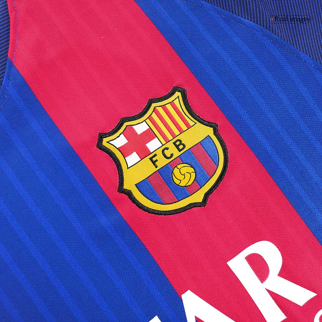 Retro MESSI #10 Barcelona Domicile Maillot 2016/17 Rouge&Bleu
