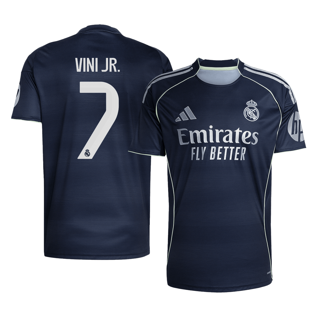 VINI JR. #7 Maillot Extérieur Real Madrid 2025/26 Bleu marine - Super