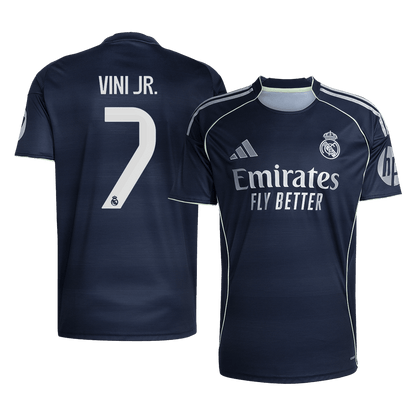 VINI JR. #7 Maillot Extérieur Real Madrid 2025/26 Bleu marine - Super