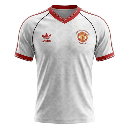 Maillot Rétro Manchester United Extérieur 1991 Blanc