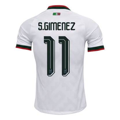 S.GIMENEZ #11 Mexique Maillot Extérieur - Coupe du Monde 2026 Blanc Joueur