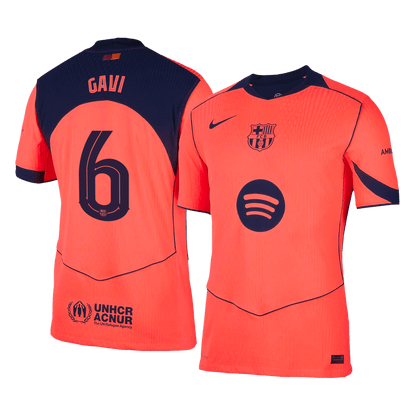 GAVI #6 Barcelone Troisième Maillot 2025/26 Orange Joueur - UCL