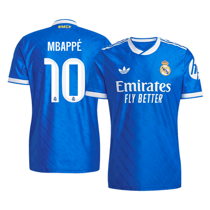 MBAPPÉ #10 Real Madrid Troisième Maillot 2025/26 Bleu Joueur