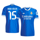 ARDA GÜLER #15 Real Madrid Troisième Maillot 2025/26 Bleu Joueur