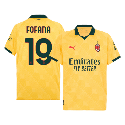 FOFANA #19 AC Milan Troisième Maillot 2025/26 Jaune